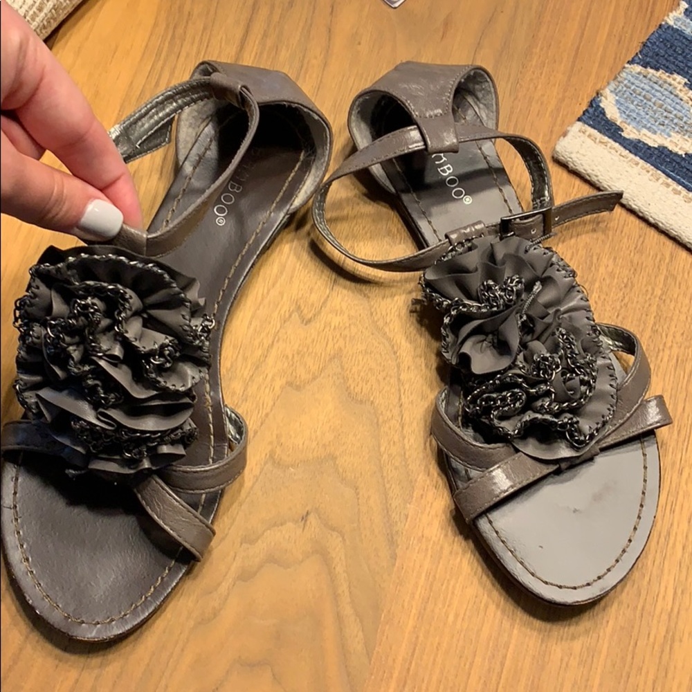 Gray sandals